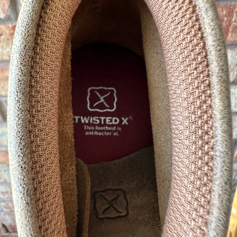 Twisted X Kids Driving Moc Shoes YDM0001 Brown Distressed Leather Size 4M